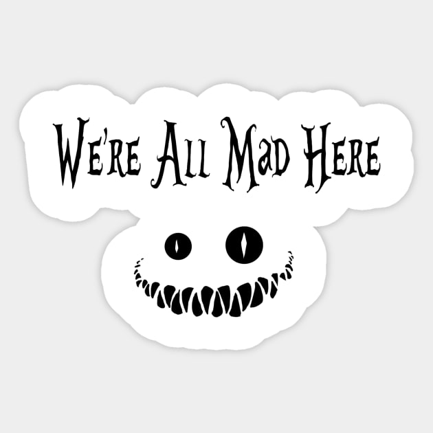 Alice Wonderland Smile (White  Tee) Sticker by Hellustrations